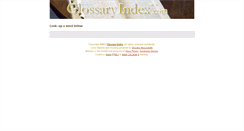Desktop Screenshot of glossaryindex.com